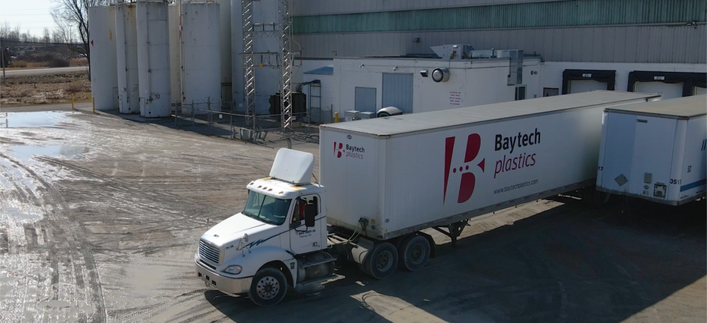 Baytech Truck Showing Logistics in Plastics Manufacturing